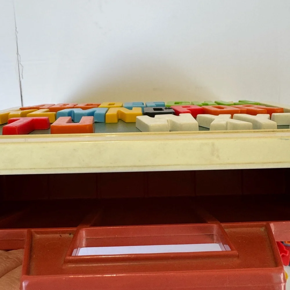 Vintage 1972 collectible Fisher-Price School Days Desk Toy  Multicolor Letters